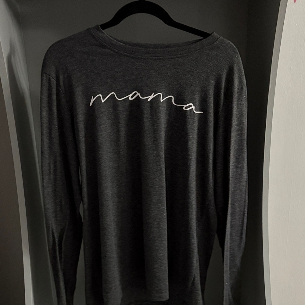 Gray 'Mama' Long Sleeve Shirt